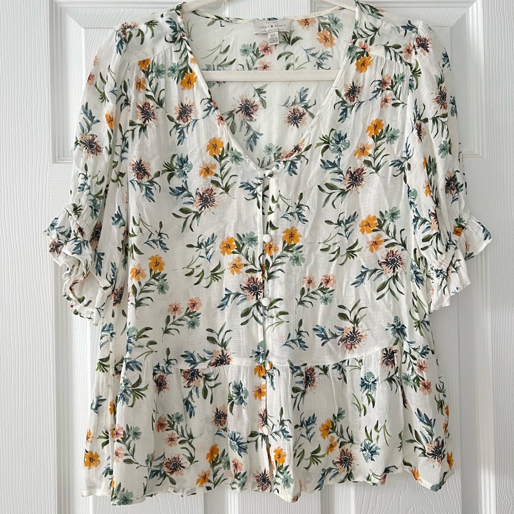 🟡CLEARANCE Lucky Brand Floral Blouse
